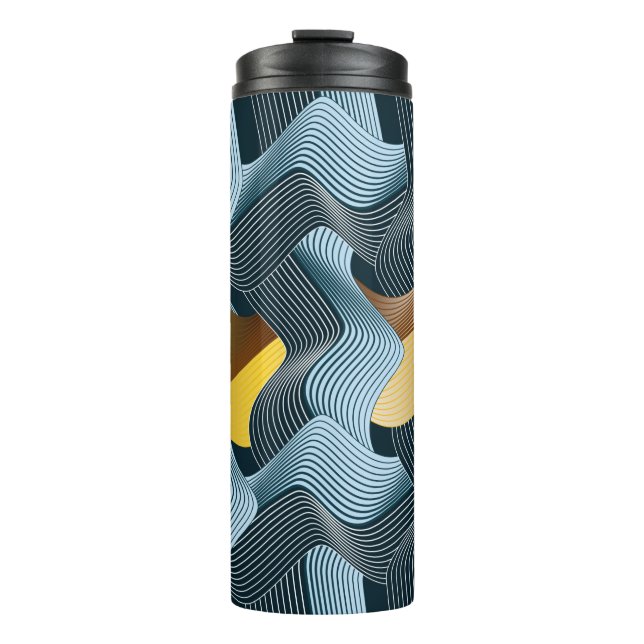 Termo Abstracto ornamento sin fisuras con ondas (Anverso)