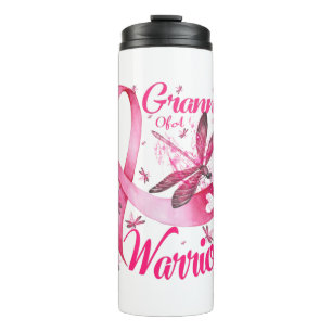 Termo Abuela De Cáncer De Mama De Dragonfly Guerrero