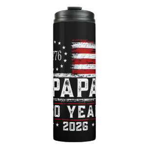 Termo Abuelo Americano Bandera 250 Años 4 de Julio Gran