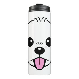 Termo Aburrido perro de la frívola de Bichon blanco pega