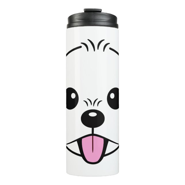 Termo Aburrido perro de la frívola de Bichon blanco pega (Anverso)