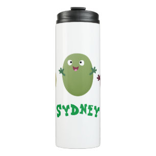 Termo Aceitunas alegres y lindas cantando personalizado