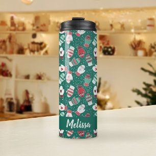 Termo Acogedores Navidades de invierno miden el patrón e