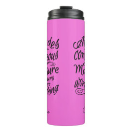 Termo ACTITUDES personalizado monograma y tumbler de col