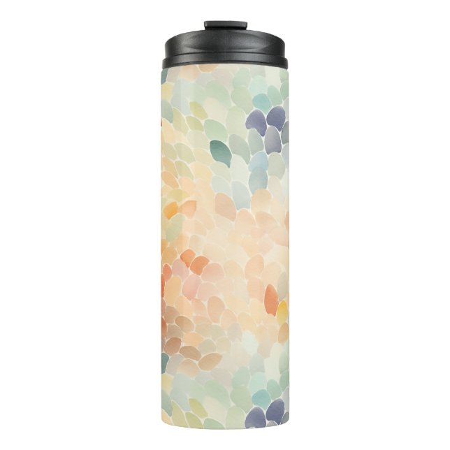 Termo Acuarela abstracta en pasteles suaves (Anverso)