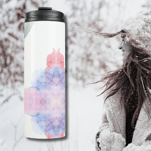 Termo acuarela azul y rosa de los artistas