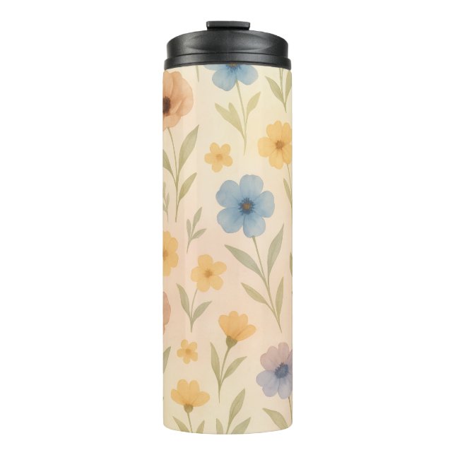 Termo Acuarela de flores silvestres boho  (Anverso)
