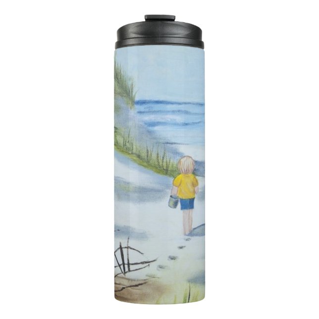 Termo Acuarela de la playa (Anverso)