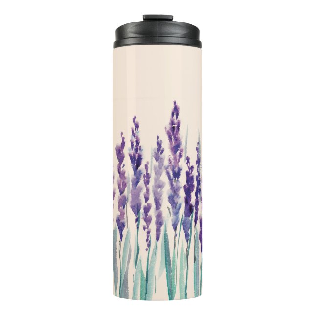 Termo Acuarela de lavanda francesa (Anverso)