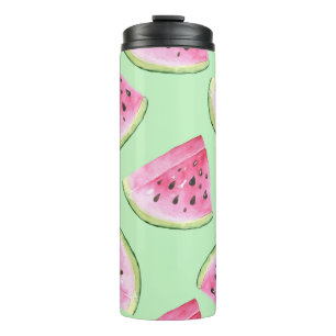 Termo Acuarela de sandía, patrón veraniego ininterrumpid