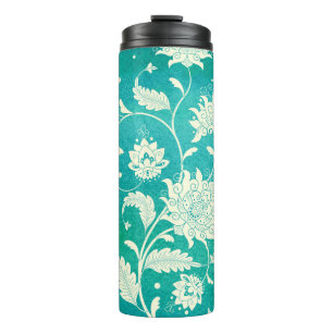 Termo Acuarela floral de porcelana china