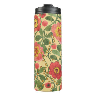 Termo Acuarela floral retro: elegancia inmadura