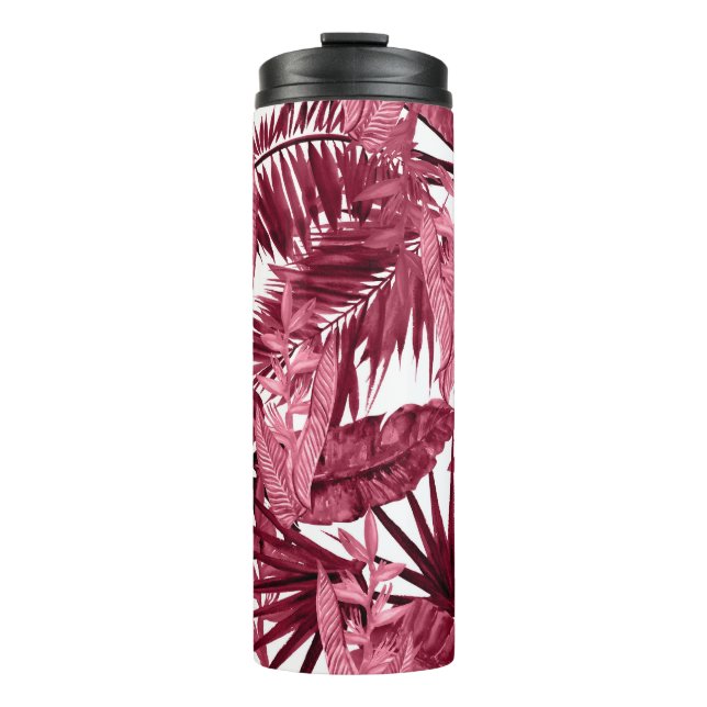 Termo Acuarela Foliage Púrpura, Floral Seamless. (Anverso)