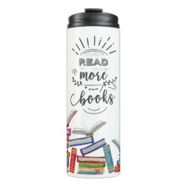 Termo Acuarela Leer más libros Nerd libro de profesores