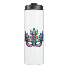 Termo acuarela Mardi Gras carnaval de máscaras