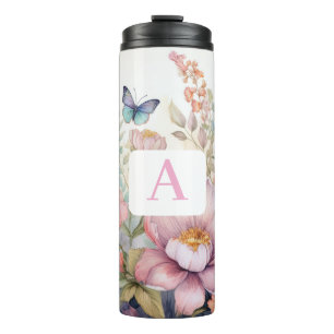 Termo Acuarela personalizada con monograma