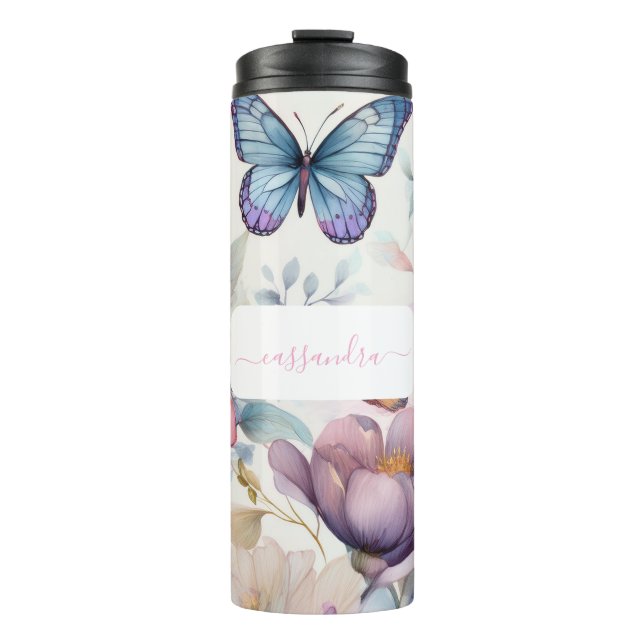 Termo Acuarela personalizada con nombre (Anverso)
