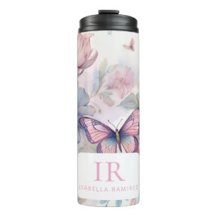 Termo Acuarela personalizada con nombre y monograma