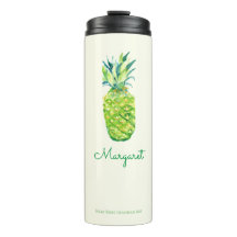 Acuarela Piña Cuta Fruta Tropical Artística