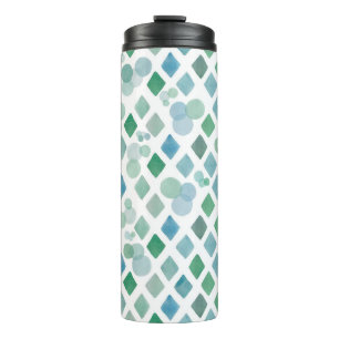 Termo Acuarela sin inconvenientes sobre un fondo blanco