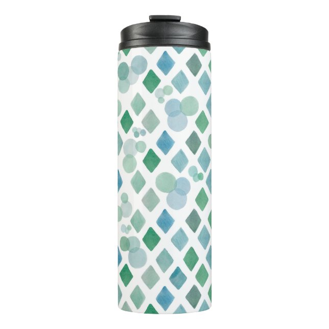 Termo Acuarela sin inconvenientes sobre un fondo blanco  (Anverso)