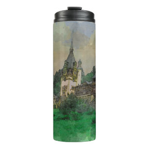 Termo Acuarela termal de Rumania del castillo de Peles