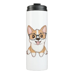 Termo Adorable Corgi Puppy With Glasses