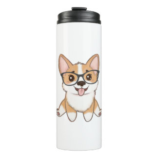 Termo Adorable Corgi Puppy With Glasses