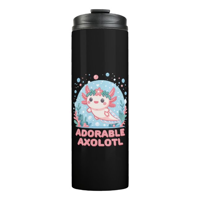 Termo Adorable Cursibilidad Acuática Axolotl (Anverso)