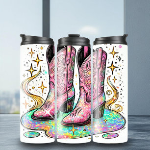 Termo Adorable Disco Cowgirl Boots Tumbler