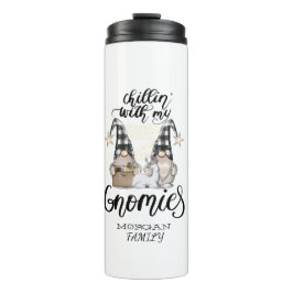 Termo Adorable Gnomes Cute Gnomes Negro Tapado de Búfalo