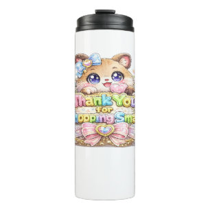 Termo Adorable Kawaii Gracias Por Comprar Gato Pequeño
