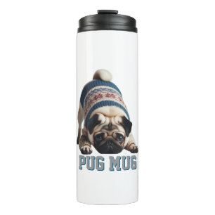 Termo Adorable Pug - ¡Qué taza!