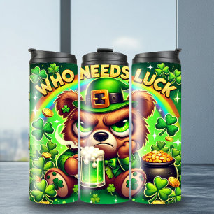 Termo Adorable Tumbler de oso gruñón de San Patricio