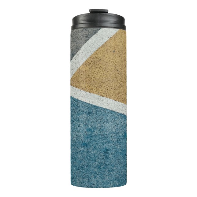 Termo Adosado pintado de gris, amarillo y azul (Anverso)