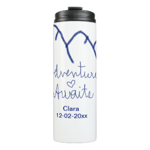 Termo Adventure awath blue mountain heart add name