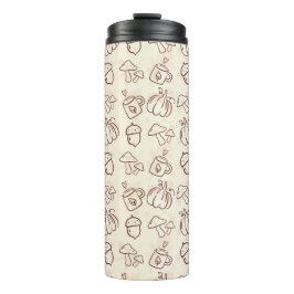Termo Aesthetic Autumn Doodle Pattern Thermal Tumbler