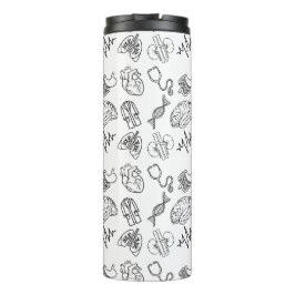 Termo Aesthetic Minimalist Medical Icons Water Bottle Tu