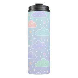Termo Aesthetic Pastel Cloud Insulated Tumbler
