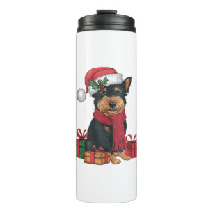 Termo Affenpinscher Dog Navidades Traje a Santa Hat Dog