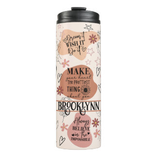 Termo Afirmación amor propio Resumen Colores Pastel Boho