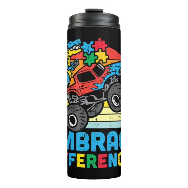 Termo Agarra este lindo Trex Monster Camión Abrazo Difer (Anverso)