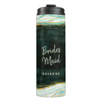 Ágata Verde y Dorado Personalizado para Damas de H