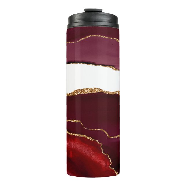 Termo Agate bordeaux et or (Anverso)