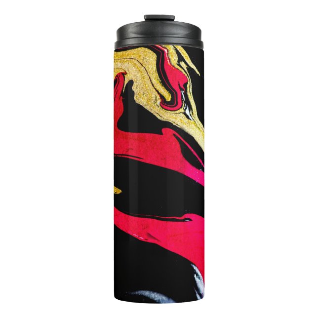 Termo Agate Crystal. Giro dorado, diseño artístico. Es  (Anverso)
