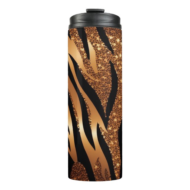 Termo Agate Tiger Purpurina Thermal Tumbler 12oz (Anverso)