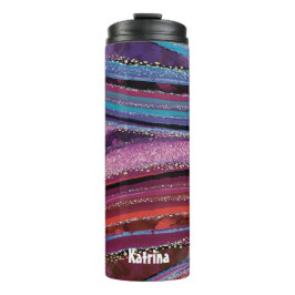 Termo Agate, un Purpurina moderno a rayas y colorido