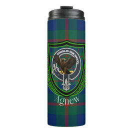 Termo Agnew Scottish Clan Tartán y Escudo