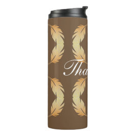 Termo Agradecimiento Patrón de plumas único