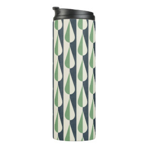 Termo Agua retro negrita cae verde y gris